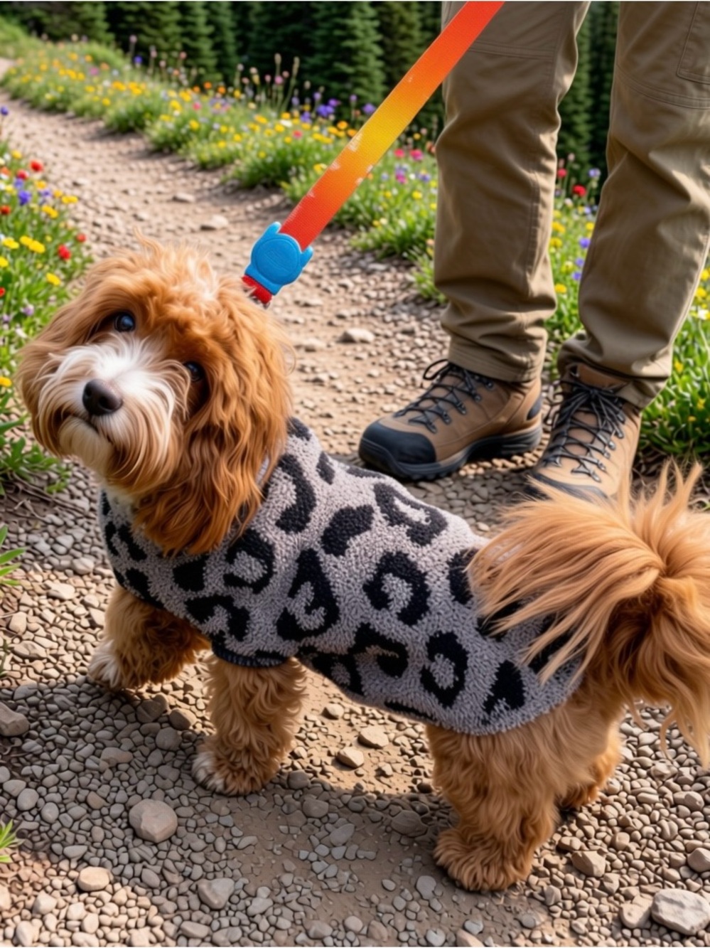 30-44 lbs CozyChic™ Leopard Dog Sweater by Barefoot Dreams®